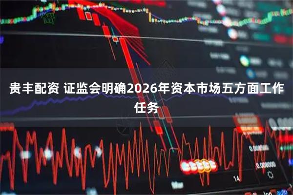 贵丰配资 证监会明确2026年资本市场五方面工作任务
